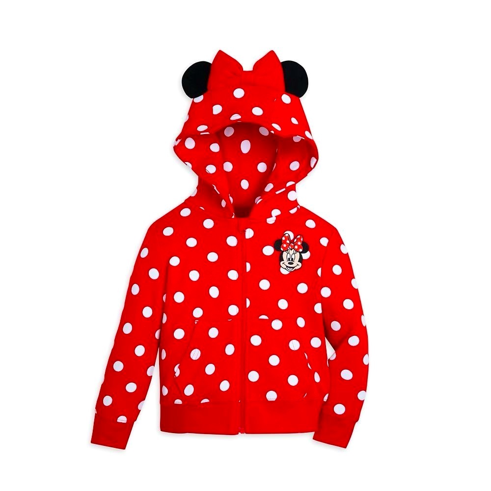 Disney Store Minnie Mouse Zip Hoodie for Kids NWT